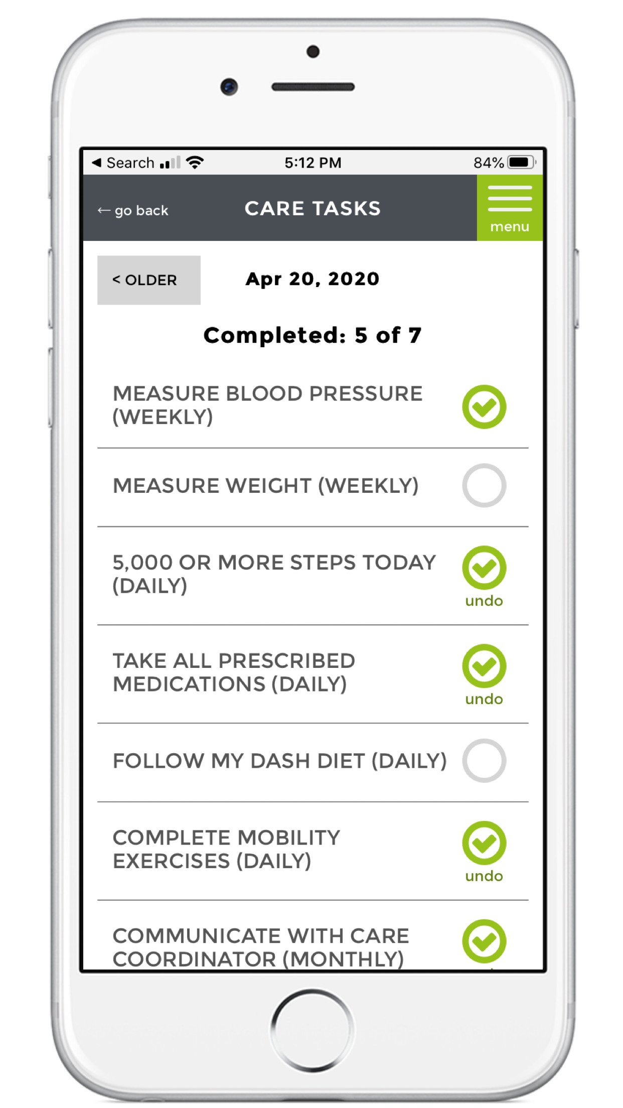 interactive-care-plans-mobile-screenshot