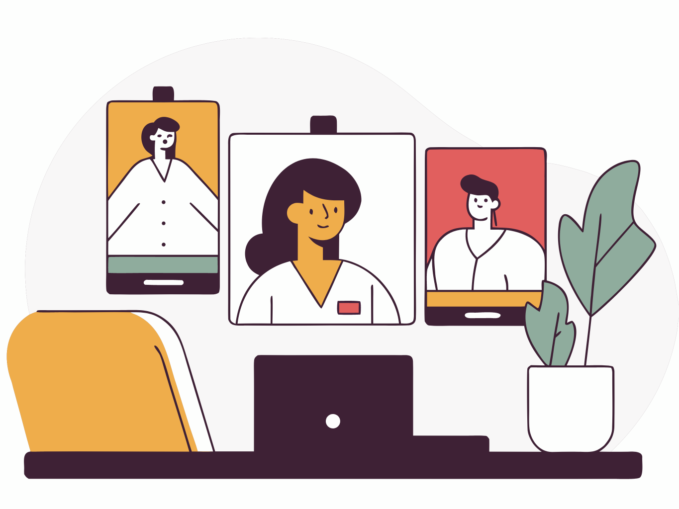 Illustration of different virtual care platform options.