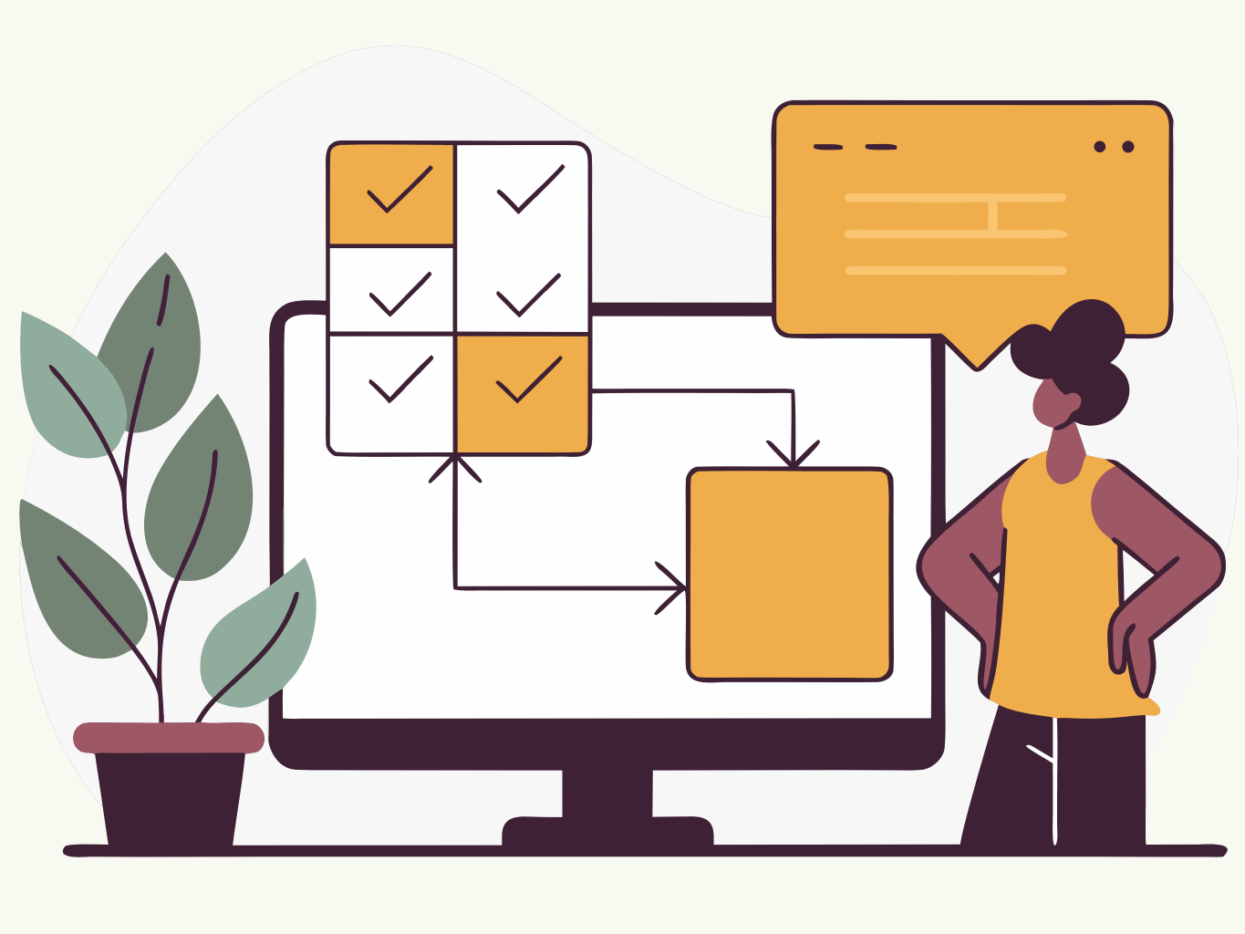 illustration of a remote care checklist
