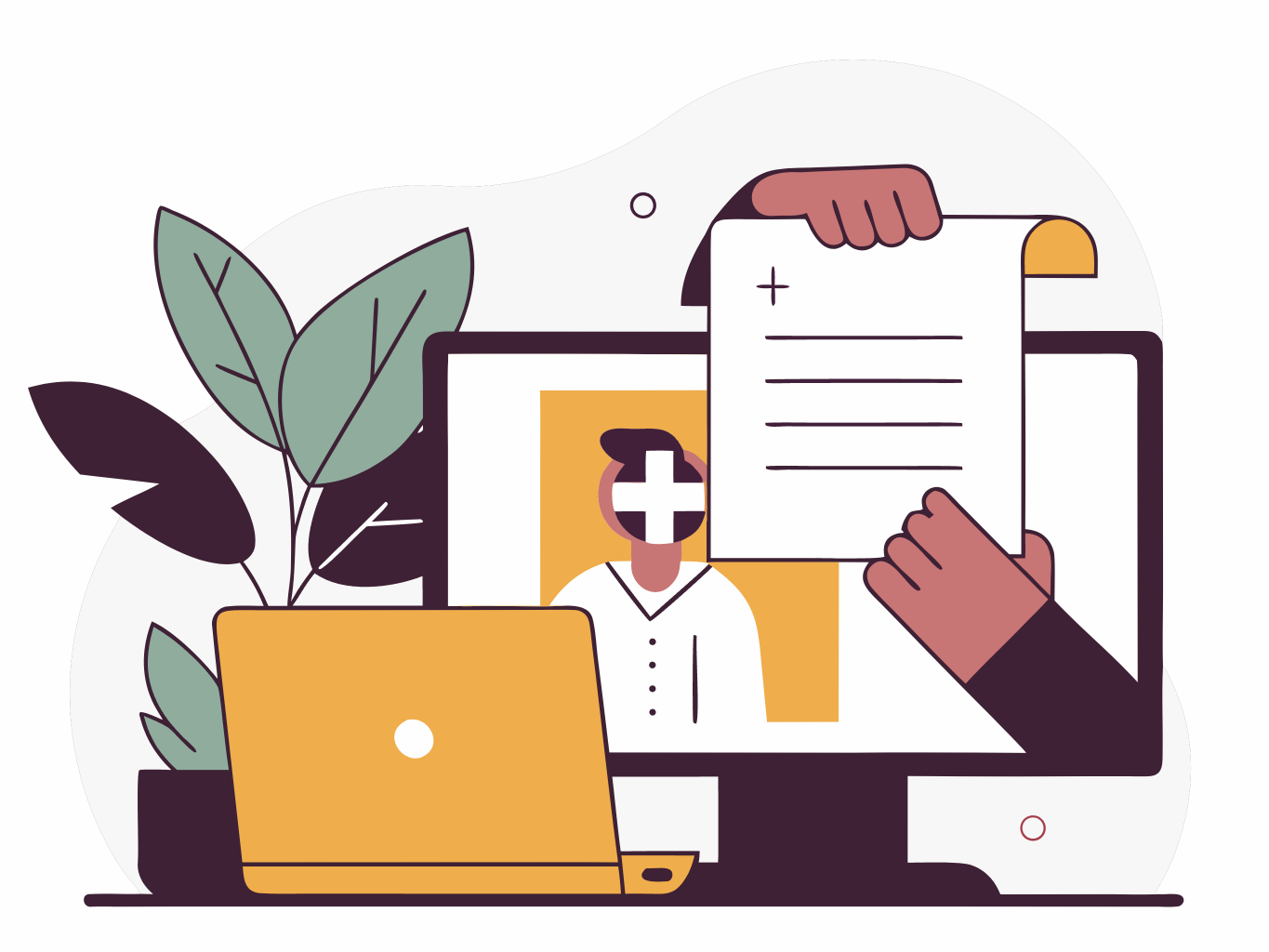 illustration of a medical billing workflow